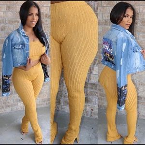 Yellow top and pant set